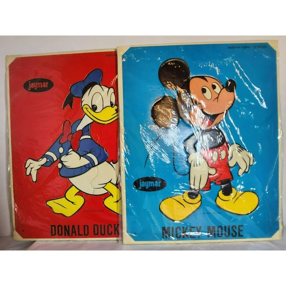 Vintage 1960s Jaymar Puzzles Mickey Mouse & Donald Duck